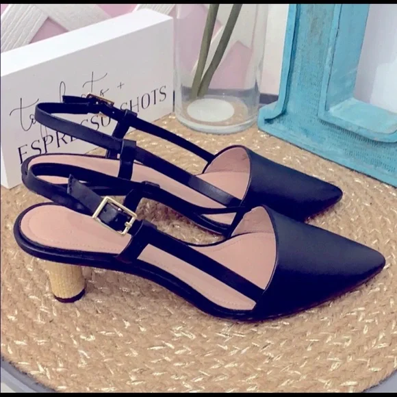 Gorgeous LEATHER slingback PUMPS SIZE 7 - Picture 1 of 10